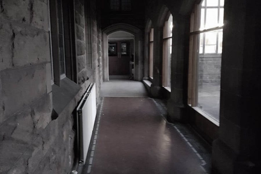 Old Haunted School corridor