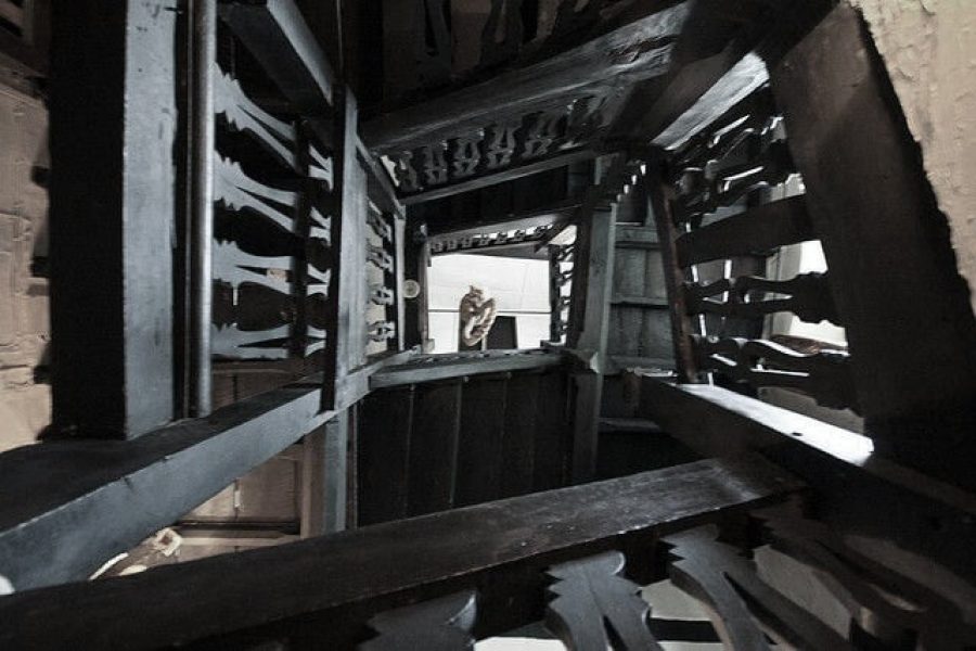 Skirrid Inn view up staircase